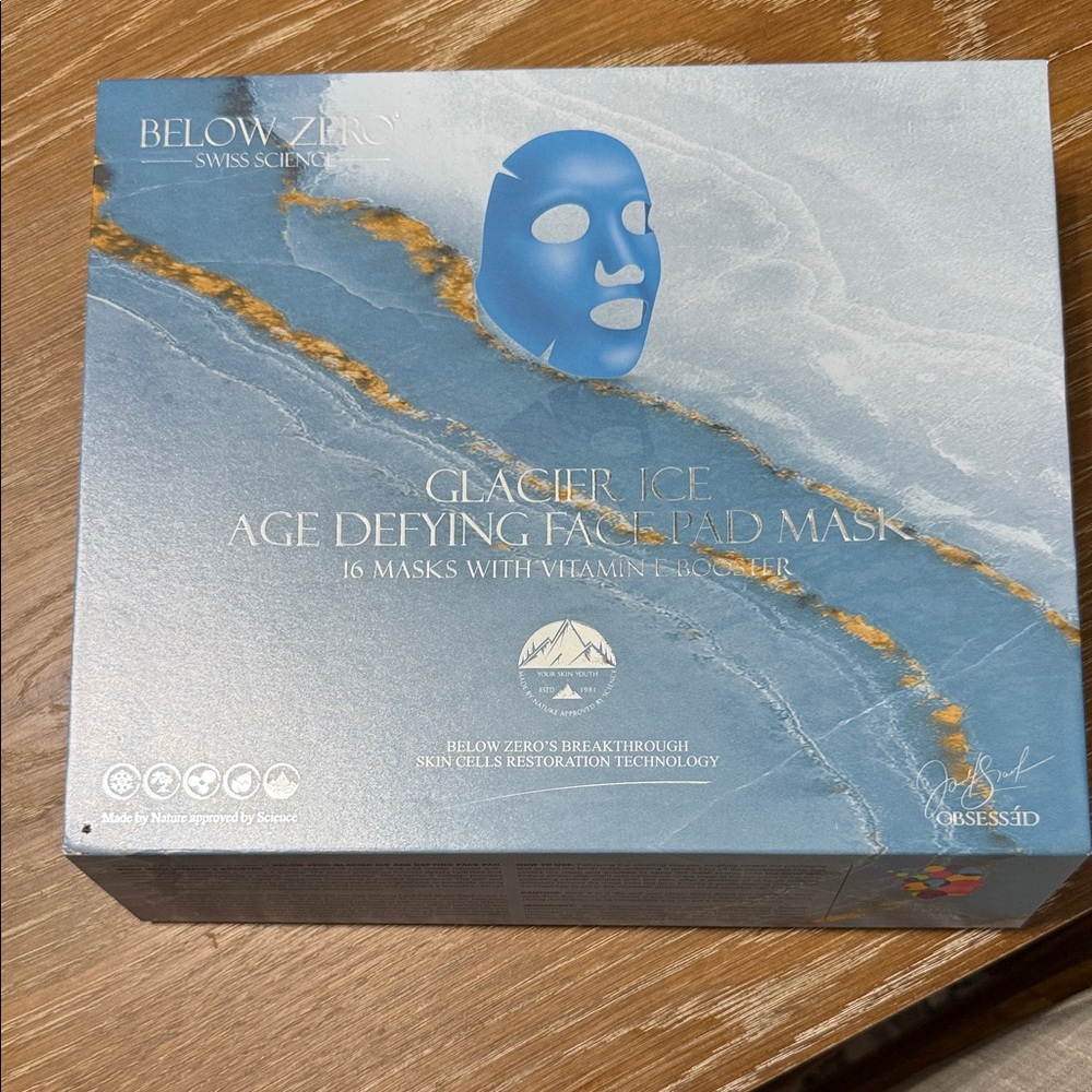Glacier Ice Face Pad Mask - Blue and Gray
